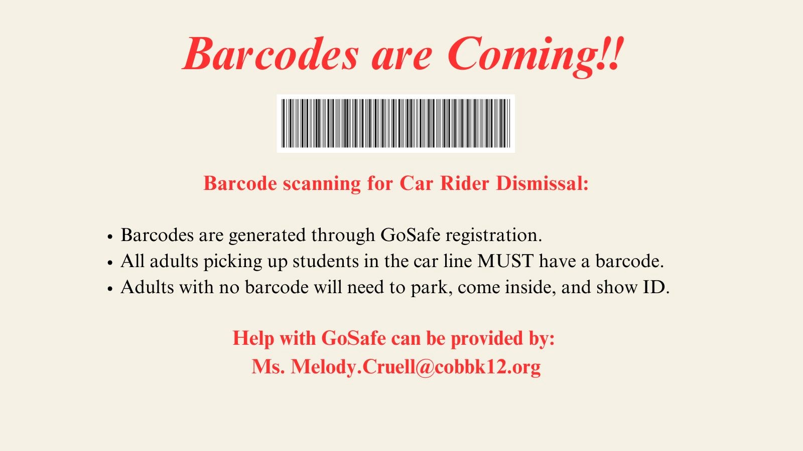 Barcodes are Coming!